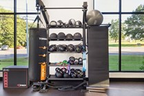 TRX equipment in fitness center